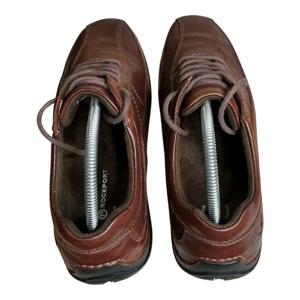 Rockport Men's Brown Leather Casual Oxford Style Sneaker Size 8 1/2 - Picture 6 of 10